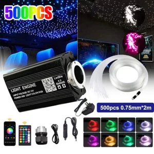500PCS CAR HEADLINER STAR LIGHT KIT ROOF TWINKLE CEILING LIGHTS FIBER OPTIC HOME - Picture 1 of 15