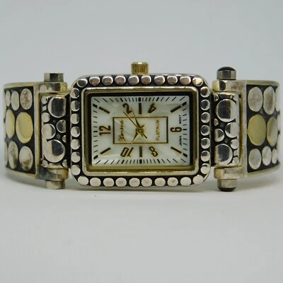 Geneva Platinum No:7113 Cuff Bracelet Women's Watch Sz. 6 1/4" New Battery - Image 1 of 4