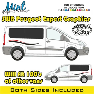 PEUGEOT EXPERT SWB Camper Side Stripes Decals Sticker Van Graphics FREE P&P 006 - Bild 1 von 4