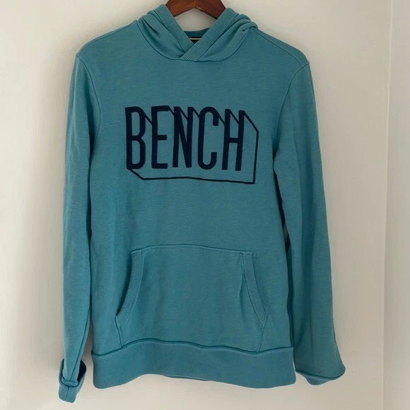 Bench Lord & Taylor Hoodie Size Medium Blue Embroidered Logo Hooded Sweatshirt - Image 1 of 4