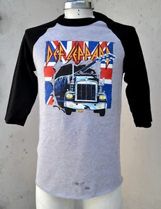 Def Leppard Shirt On Through The Night Raglan Sz SMALL Licensed - Picture 1 of 4