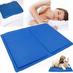 Dog Cooling Mat Canine Pet Bed Cooler Pad Man Sleeping Mattress Pillow M-XXL