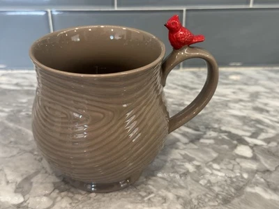 Anillo de árbol taza Temp-tations by Tara Woodland marrón topo 16 oz con cardenal rojo Foto 1 de 4