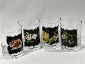 Michael Godard Kunst Whiskey Tumbler Gläser Glücksspiel Casino Vegas (4 Stück) - Bild 1 von 24