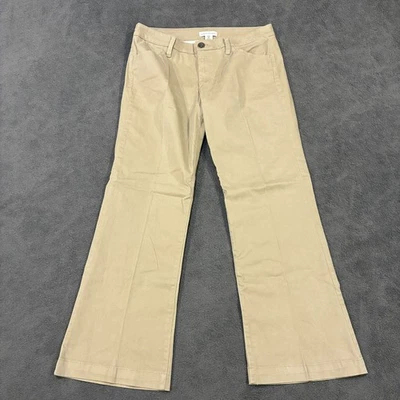 NWT Banana Republic Chino Tan Khaki Petite Wide Leg Flare Pants Women Size 12 - Image 1 of 4