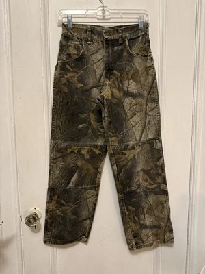Pantalones de Colección Y2K Wrangler Camuflados Realtree Niños Talla 14 (25x26) Grunge Punk Foto 1 de 4