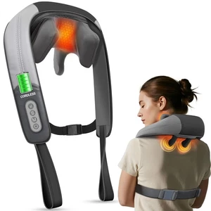Shiatsu Neck and Shoulder Massager with Heat - HSA Eligible, Cordless 4D Deep... - Picture 1 of 8