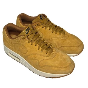 Rare scarpe da ginnastica Nike Air Max 1 Premium Wheat taglia 10,5 sneakers marrone/suola in gomma - Foto 1 di 10