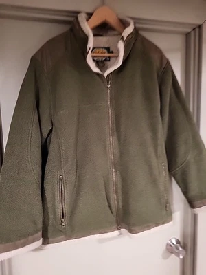 Cabelas Womens Fleece Full Zip Jacket Size XL Olive Green - Image 1 of 4