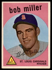 1959 Topps #379 Bob Miller VG/EX Very Good/Excellent Cardinals  - Picture 1 of 2