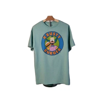 Camiseta Los Simpson Krusty Burger Para Hombre Unisex Verde Menta Gráfico Camiseta Talla L Foto 1 de 4