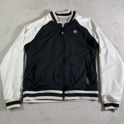 Chaqueta UFC Para Hombre Pequeña Negra Blanca Ultimate Fighting Championship Pista Cremallera Foto 1 de 4