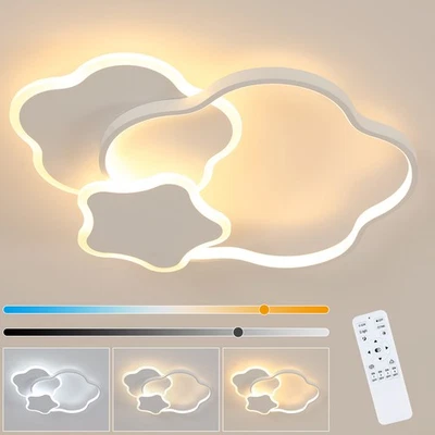GOECO 31W Plafoniera LED Dimmerabile Telecomando Lampadario da Soffitto Bambini Stella