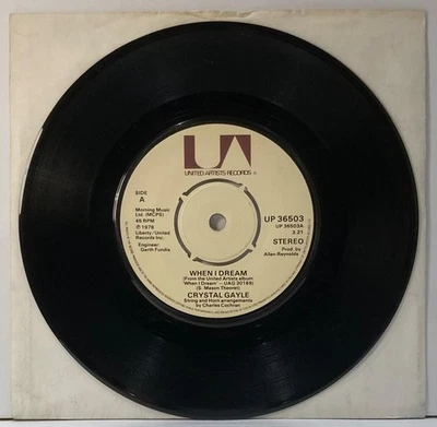 Crystal Gayle When I Dream 45 1976 - Image 1 of 2