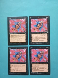 Magic The Gathering Magic The Gathering Ice Age FEAR X 4 LP/EX C 1995 DE COLECCIÓN - Imagen 1 de 2