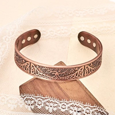 Pulsera de energía magnética de aleación de cobre de 7" terapia magnética para aliviar el dolor articular Foto 1 de 4