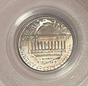 2001 Lincoln 1C - Double Denomination on struck 10C mint error coin - PCGS MS66 - Picture 1 of 4