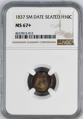 1837 LIBERTY SEATED H10C NGC MS 67+ - Image 1 of 4