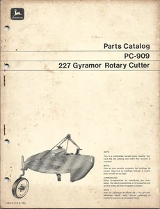 John Deere 227 Gyramor Rotary Cutter Parts Catalog. Book No. PC-909 - Picture 1 of 1