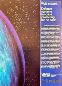Wyle Laboratories SDI Strategic Defense Initiative Space Vtg Magazine Ad 1986 - Picture 1 of 6