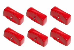 6 PIEZAS PERILLA DE VÁLVULA DE METAL DE ESMALTE ROJO se adapta a .350 "D - Imagen 1 de 2