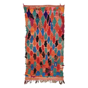 Marokkanischer handgefertigter Vintage-Teppich 2'6x4'9 Berber geometrischer... - Bild 1 von 12