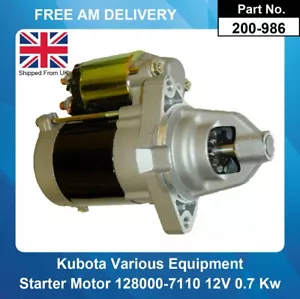 Anlassermotor für Kubota OC62-D 1992- 128000-7110 11420-63014 11420-63011 200-98 - Bild 1 von 4