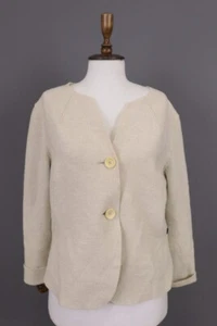 OSKA Beige Lagenlook Wool Relaxed Blazer Jacket Size 2 - Picture 1 of 21