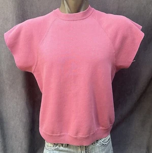 Felpa raglan rosa vintage manica corta uomo grande vuota made in USA - Foto 1 di 4