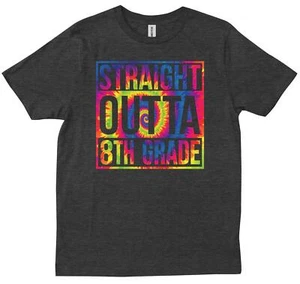 Straight Outta 8th Grade Eighth Grade Funny Back To School Graduate T-shirt - Picture 1 of 5