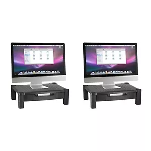 2-Pack Halter LZ-302A Monitor Stand / Riser w/ Pull Out Drawer and Cable Manage - Picture 1 of 9