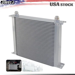 Universal 34 Row An10 Universal Engine Transmission Oil Cooler Silver - Picture 1 of 12