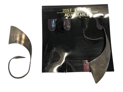 ORECCHINI PENDENTE METALLO ARGENTO BIGIOTTERIA VINTAGE ANNI 70-90 CM 6,5 - Immagine 1 di 2