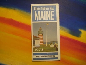 Official Highway Map Maine State Highway Commission 1972 Quoddy Head Lighthouse - Picture 1 of 3