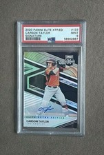 2020 Panini Elite Extra Edition Carson Taylor Autograph Auto #137 PSA 9 Mint