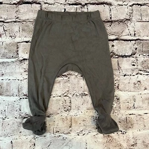 Leggings pantaloni piedini Honest bambino grigio elastico in vita 100% cotone taglia 6-9 mesi - Foto 1 di 4