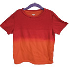Old Navy Kids Size S Red Orange Ombre Short Sleeve Tee Shirt 100% Cotton Bright