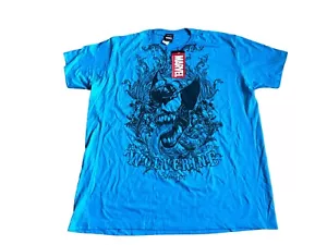 Vintage New Marvel Mad Engine Wolverine Venom Shirt XL Tags Blue Y2K - Picture 1 of 6
