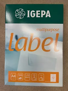IGEPA Etiketten 105,0x48,0 mm (12.000 Etiketten = 10 Pakete á 1.200 Etiketten) - Bild 1 von 9