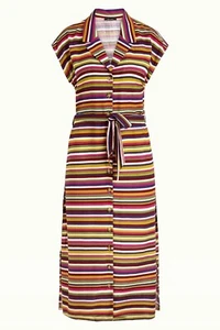 BNWT King Louie Irene Dress Clara Stripe s 14 AU, 42 EU RARE QUALITY STUNNING - Picture 1 of 9