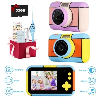MARKENLOS Digital Kinder Kamera LCD Digitalkamera HD 1080P Videokamera mit 32GB SD Karte