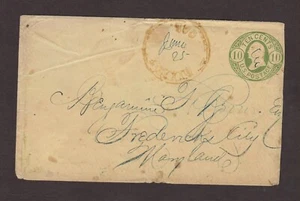 California: Gilroy 1850s #U41, 10c Entire Cover to Md, GOLD CDS, Santa Clara Co - Picture 1 of 2