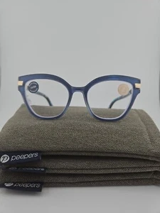 Peepers Marquee 2.50 with Blue Light Filtering NEW Navy/marine Quartz S. HINGE - Picture 1 of 2