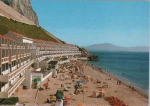 Gibraltar Sandy Beach Continental Chrome Postcard - Picture 1 of 2