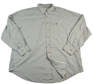 Brooks Brothers L/S Button Down Non-Iron Camp Shirt Green Gingham Men's 2XL - Picture 1 of 10