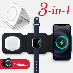 Estación de Carga Inalámbrica 3 en 1 para Apple Múltiples Dispositivos, Plegable Magnética - Imagen 1 de 13