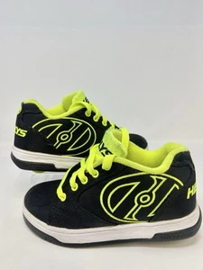 Pair Heely Skate Shoes, Black/ Neon Green,boys, Size 2, - Picture 1 of 6