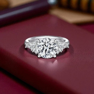 IGI Certified Lab Grown Diamond Engagement Ring 14K White Gold 2.70 Ct Round Cut - Image 1 of 4