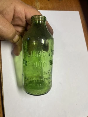 Botella de cerveza de vidrio verde Rolling Rock vintage de 7 oz vacía  Foto 1 de 4