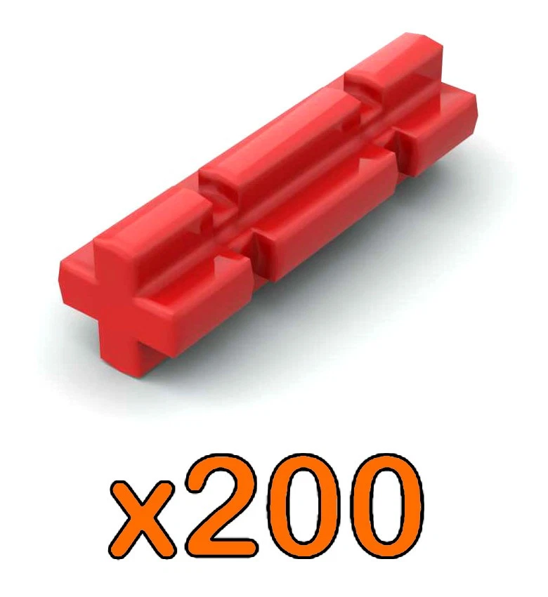 22x LEGO 32062 Technic Axle 2 Notched Red | 4142865